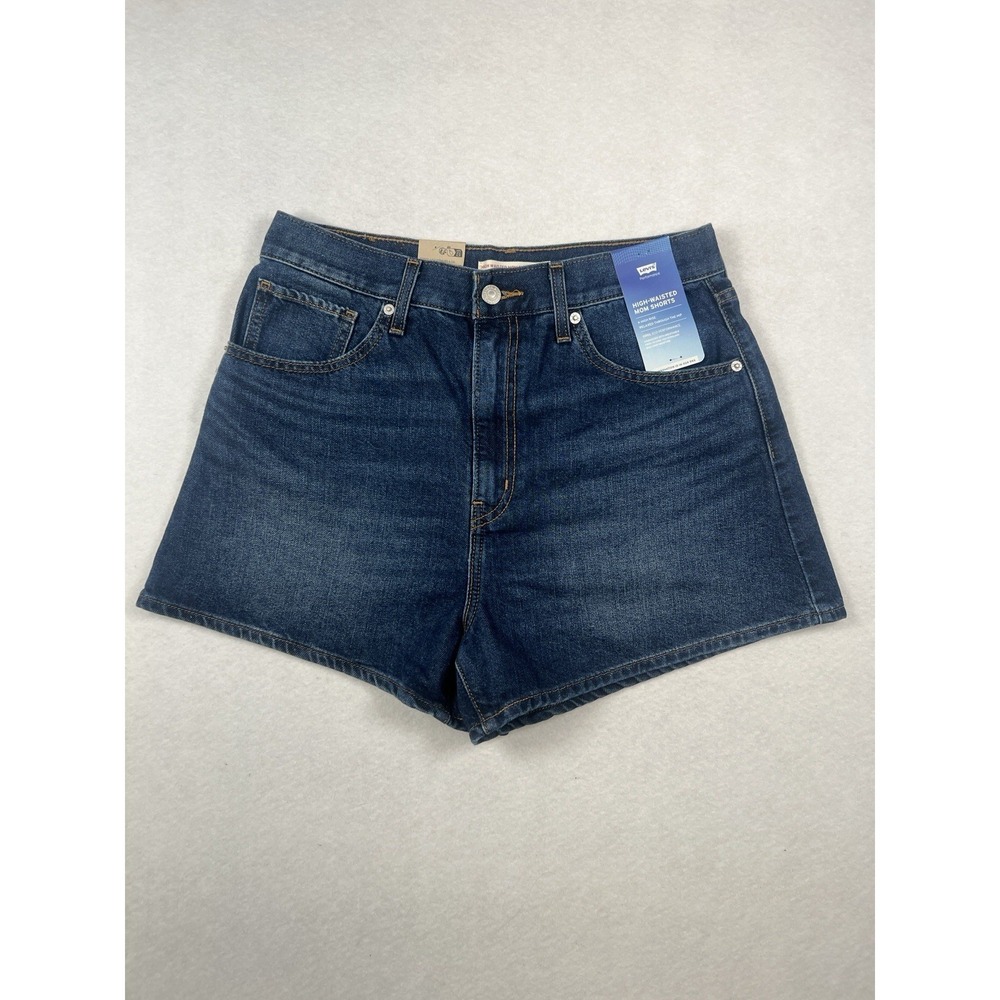 Levi's Womens High Waisted Mom Shorts Blue Denim Size 30 Relaxed Fit MSRP $59.50